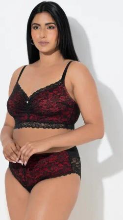 Ulla Popken Soft-BH TruYou Bralette Spitze Softschale ohne Bügel