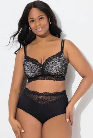 Ulla Popken Soft-BH TruYou Bralette Spitze Softschale ohne Bügel