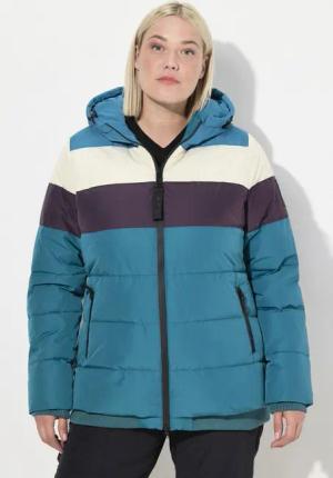 Ulla Popken Steppjacke Funktionsjacke wasserdicht 2-Wege-Zipper Kapuze