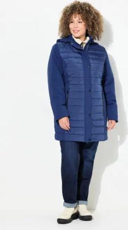 Ulla Popken Steppjacke HYPRAR Hybridjacke Stepp/Softshell Stehkragen