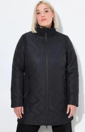 Ulla Popken Steppjacke HYPRAR Laserstepp-Jacke Softshell-Einsätze