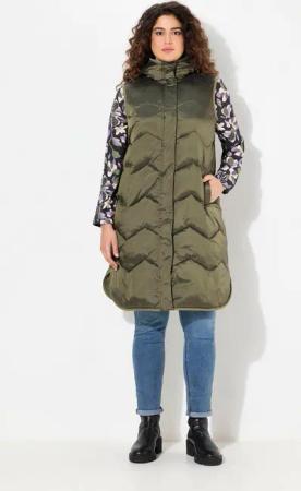 Ulla Popken Steppweste HYPRAR Funktions-Steppweste Kapuze Stehkragen