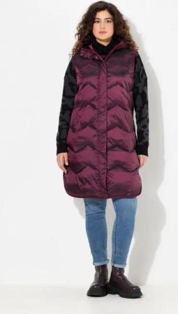 Ulla Popken Steppweste HYPRAR Funktions-Steppweste Kapuze Stehkragen