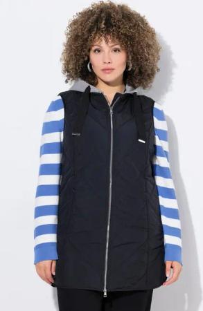 Ulla Popken Steppweste HYPRAR Funktions-Steppweste wasserabweisend Kapuze