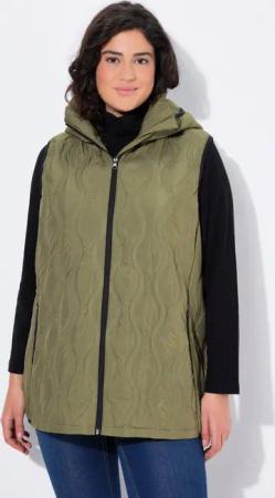 Ulla Popken Steppweste HYPRAR Laserstepp-Weste wasserabweisend Kapuze