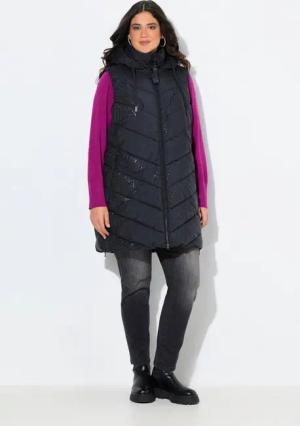 Ulla Popken Steppweste HYPRAR Long-Steppweste Kapuze