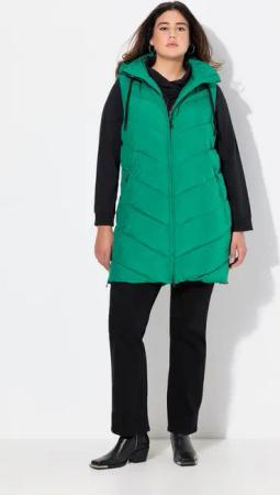 Ulla Popken Steppweste HYPRAR Long-Steppweste wasserabweisend