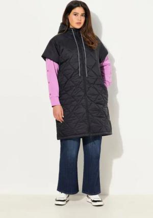 Ulla Popken Steppweste HYPRAR Steppweste Tunnelzug 2-Wege-Zipper recycelt