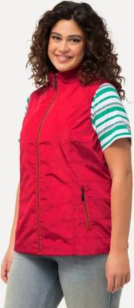 Ulla Popken Steppweste Weste Ziernähte Stehkragen Reißverschlusstaschen