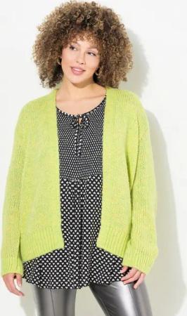 Ulla Popken Strickjacke Strickjacke kurz oversized offene Jacke Wollanteil