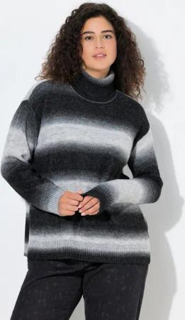 Ulla Popken Strickpullover Pullover Farbverlauf Stehkragen Langarm
