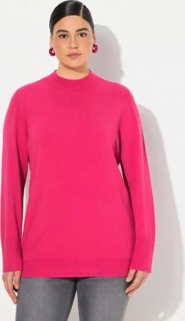 Ulla Popken Strickpullover Pullover Stehkragen Langarm Rippbündchen