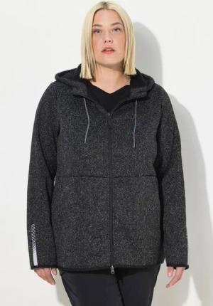 Ulla Popken Sweatjacke Strickfleece-Jacke Teddyfleece 2-Wege-Zipper
