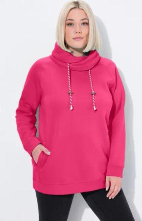 Ulla Popken Sweatshirt Bis 64 Sweatshirt mit Stehkragen Pullover