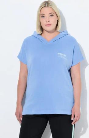 Ulla Popken Sweatshirt Funktions-Hoodie schnelltrocknend Kapuze ärmellos