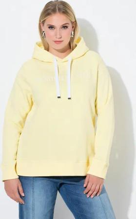 Ulla Popken Sweatshirt Hoodie Schriftdruck Classic Kapuze Langarm