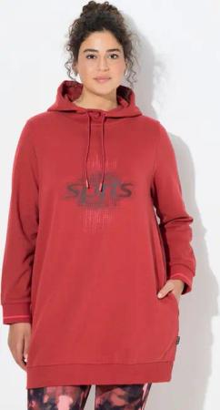 Ulla Popken Sweatshirt Long-Hoodie Oversized Kapuze Langarm