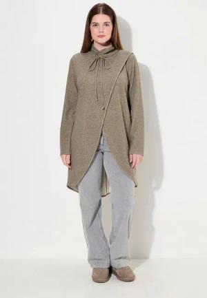 Ulla Popken Sweatshirt Long-Sweatshirt Stehkragen Langarm Biobaumwolle