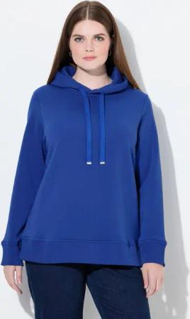 Ulla Popken Sweatshirt Super softer Hoodie Rippbündchen Kapuze Langarm