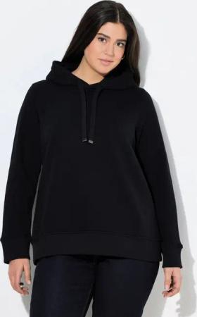 Ulla Popken Sweatshirt Super softer Hoodie Rippbündchen Kapuze Langarm