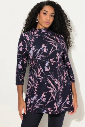 Ulla Popken Sweatshirt Sweatshir Oversized Stehkragen 3/4-Arm