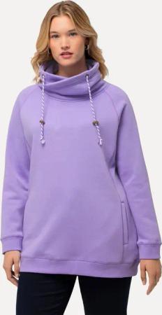 Ulla Popken Sweatshirt Sweatshirt weiter Stehkragen Taschen