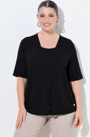 Ulla Popken T-Shirt 2-in-1-Shirt Classic Rundhals Halbarm