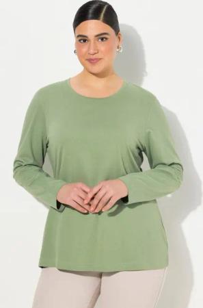 Ulla Popken T-Shirt bis 64 Oberteil Langarmshirt Basic Langarm