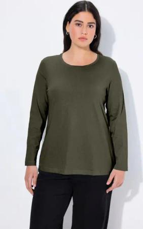 Ulla Popken T-Shirt bis 64 Oberteil Langarmshirt Basic Langarm