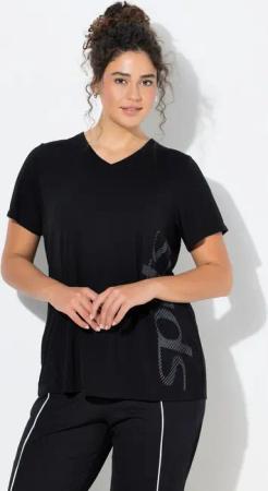 Ulla Popken T-Shirt Funktions-Shirt V-Ausschnitt Halbarm