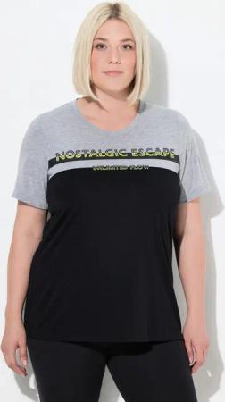 Ulla Popken T-Shirt Funktionsshirt antibakteriell Rundhals Halbarm