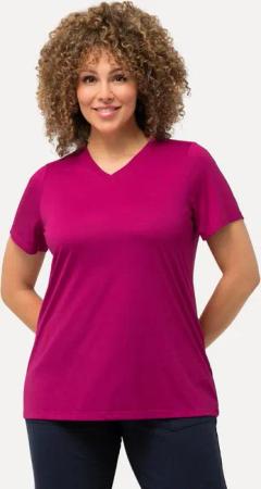 Ulla Popken T-Shirt Funktionsshirt antibakteriell V-Ausschnitt Halbarm