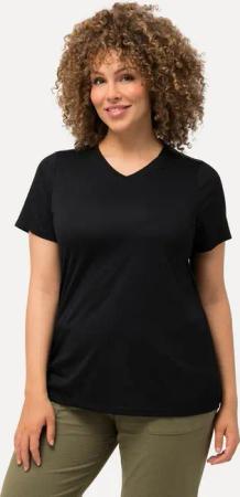 Ulla Popken T-Shirt Funktionsshirt antibakteriell V-Ausschnitt Halbarm