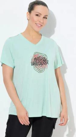 Ulla Popken T-Shirt Funktionsshirt antibakteriell V-Ausschnitt