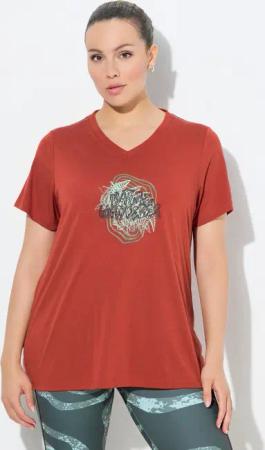 Ulla Popken T-Shirt Funktionsshirt antibakteriell V-Ausschnitt