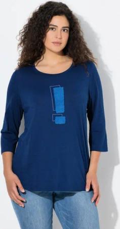 Ulla Popken T-Shirt Shirt Ausrufezeichen Classic Rundhals 3/4-Arm