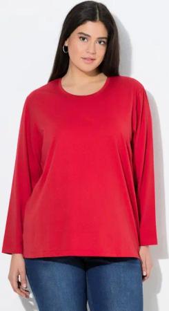 Ulla Popken T-Shirt Shirt Relaxed Rundhalsausschnitt Langarm