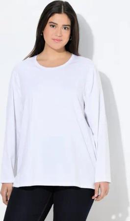 Ulla Popken T-Shirt Shirt Relaxed Rundhalsausschnitt Langarm
