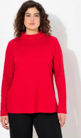 Ulla Popken T-Shirt Shirt Rollkragen Classic Langarm