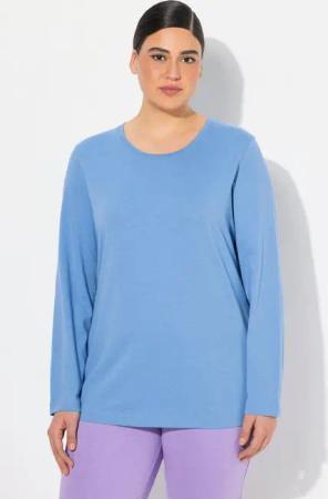 Ulla Popken T-Shirt Shirt Slim Rundhalsausschnitt Langarm