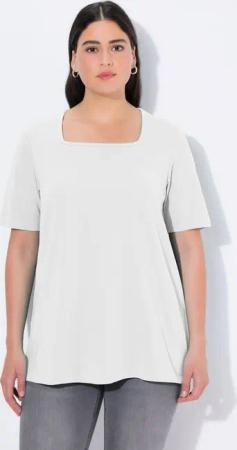 Ulla Popken T-Shirt T-Shirt A-Linie Carré-Ausschnitt Halbarm