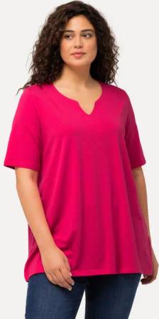 Ulla Popken T-Shirt T-Shirt A-Linie Tunika-Ausschnitt Halbarm