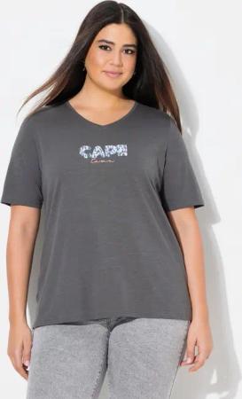 Ulla Popken T-Shirt T-Shirt Capetown Classic V-Ausschnitt Halbarm