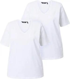 Ulla Popken T-Shirt T-Shirt Doppelpack V-Ausschnitt Regular Halbarm