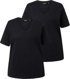 Ulla Popken T-Shirt T-Shirt Doppelpack V-Ausschnitt Regular Halbarm