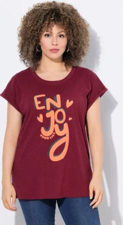 Ulla Popken T-Shirt T-Shirt Enjoy Oversized Rundhals Halbarm