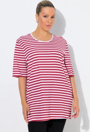 Ulla Popken T-Shirt T-Shirt Ringel Relaxed Rundhals Halbarm