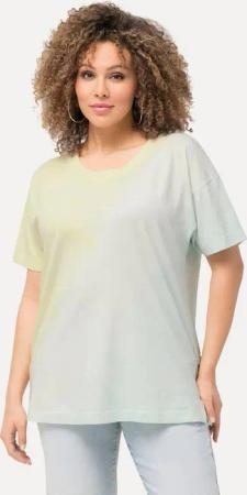 Ulla Popken T-Shirt T-Shirt Spray-Druck Rundhals Halbarm