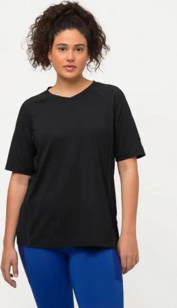 Ulla Popken T-Shirt T-Shirt UV-Schutz 50+ V-Ausschnitt Halbarm