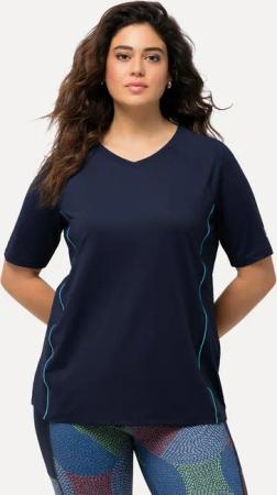 Ulla Popken T-Shirt T-Shirt UV-Schutz 50+ V-Ausschnitt Halbarm